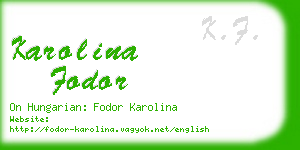 karolina fodor business card